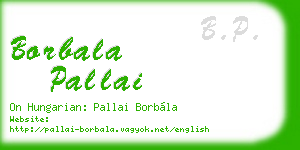 borbala pallai business card